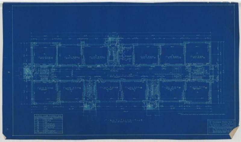 Drawing, Thompson Architectural - Yocum School, El Dorado