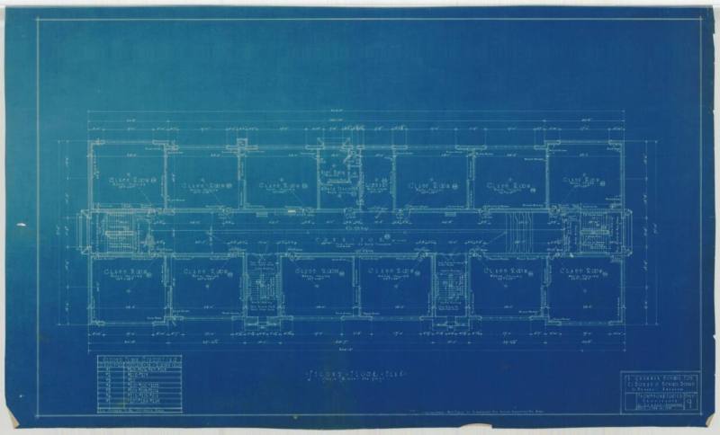 Drawing, Thompson Architectural - Yocum School, El Dorado