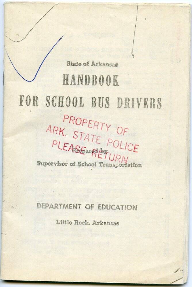 Handbook, Arkansas State Police/School Bus 