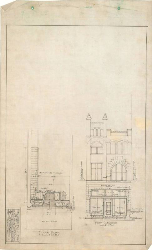 Drawing, Thompson Architectural - H.T. McKinley store, Little Rock