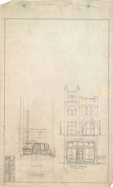 Drawing, Thompson Architectural - H.T. McKinley store, Little Rock