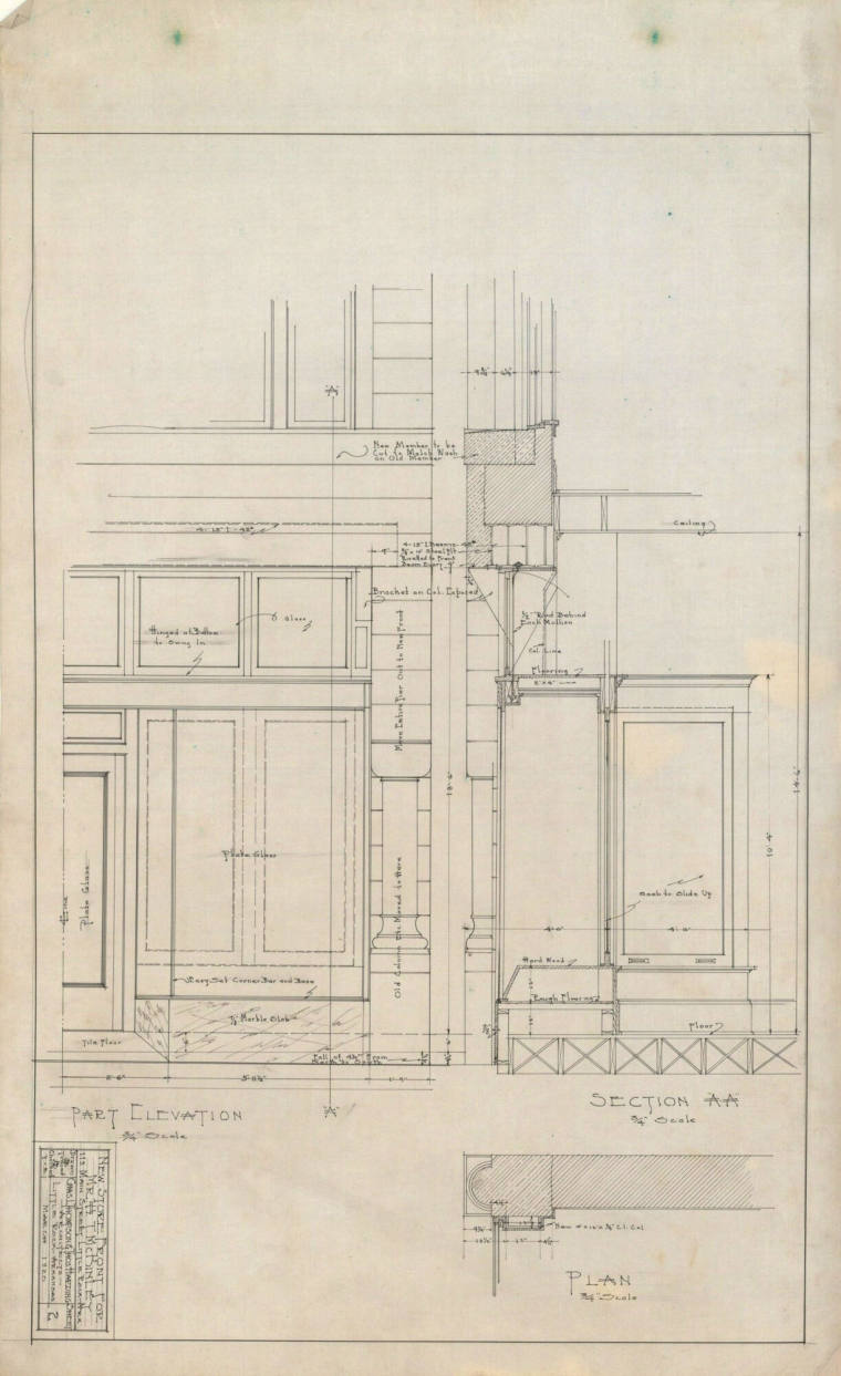 Drawing, Thompson Architectural - H.T. McKinley store, Little Rock