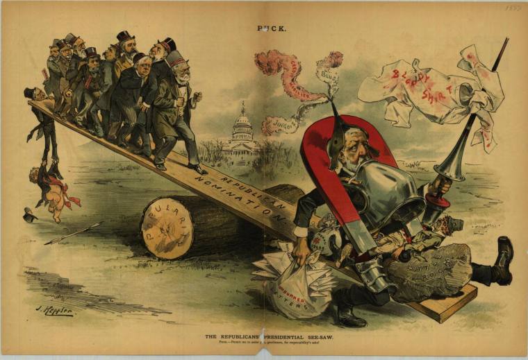 Print, Lithographic - 1888 Presidential Campaign Cartoon