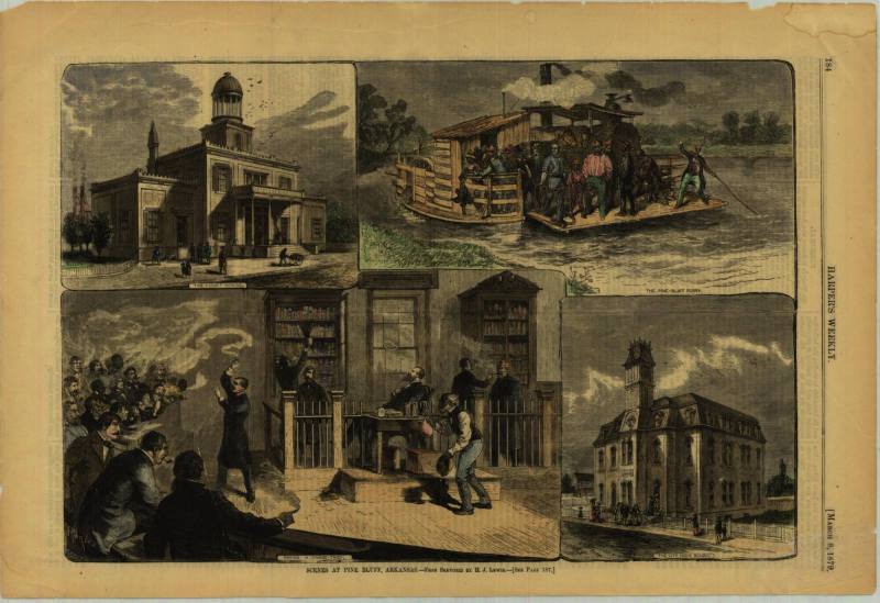 Print, Engraved - Scenes from Pine Bluff, Arkansas