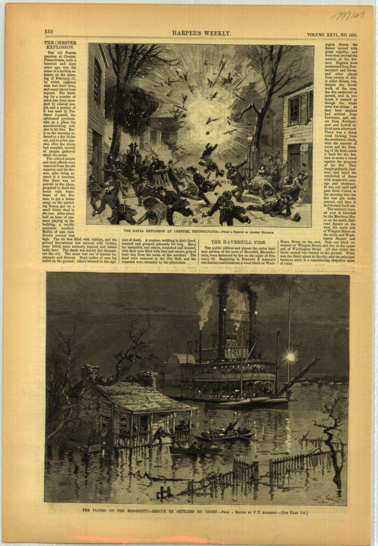 Print, Engraved - "The Floods of the Mississippi"