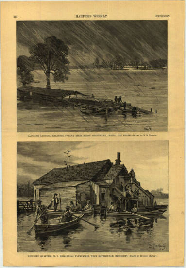 Print, Engraved - Floods on the Mississippi near Arkansas