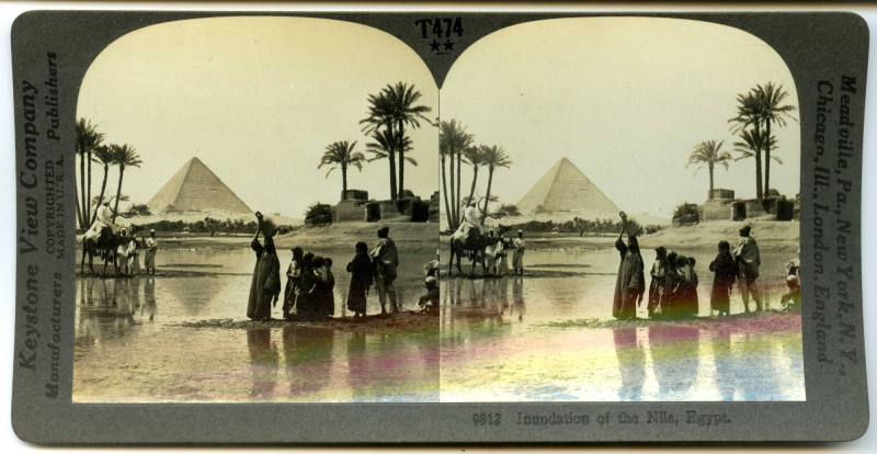 Stereoview of the Nile in Egypt