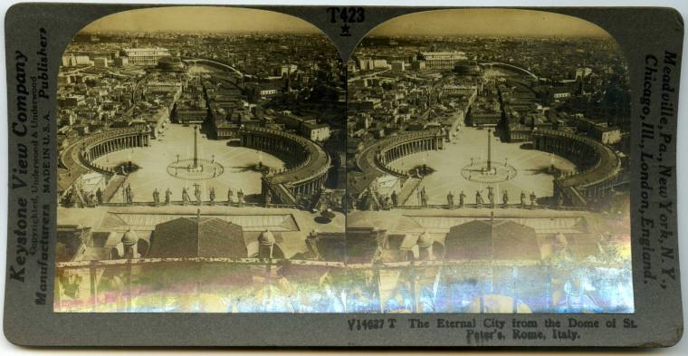 Stereoview, The Eternal City in Rome, Italy