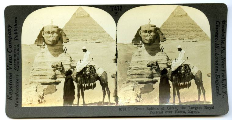 Stereoview, The Sphinx in Egypt