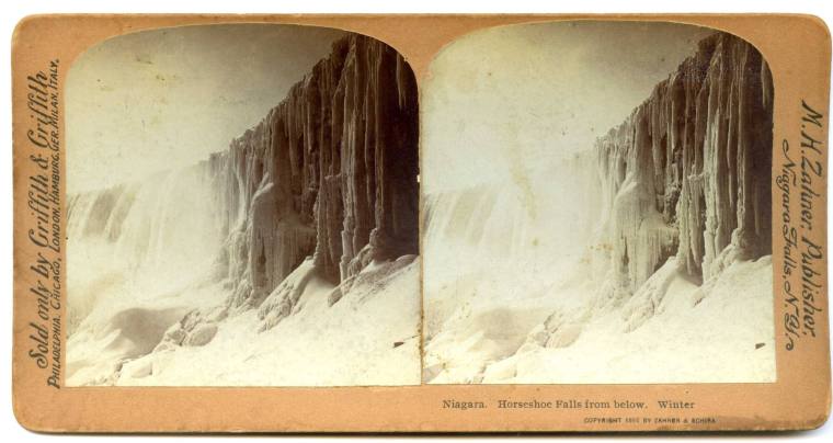 Stereoview, Winter at Niagara Falls