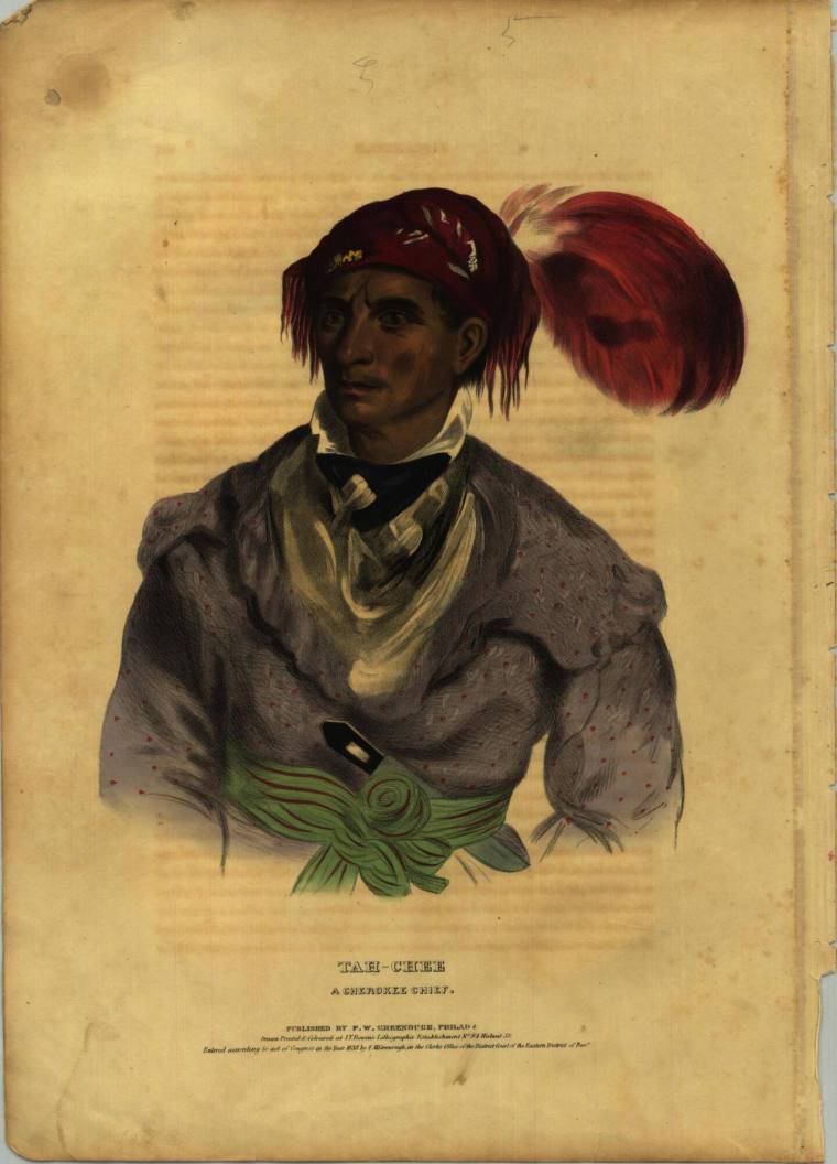 Print, Lithographic - Tah-Chee, Cherokee Chief