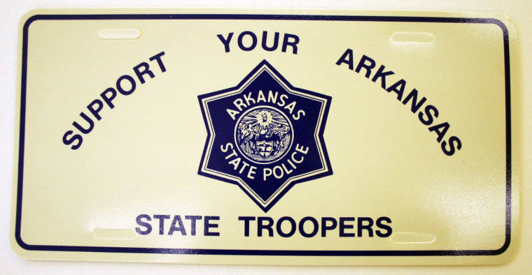 Plate, Arkansas State Police License