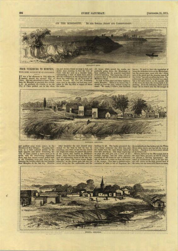 Magazine Clipping, "On the Mississippi" - Harper's Weekly