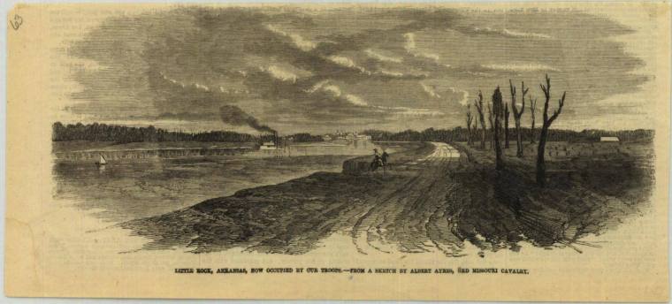 Print, Wood Engraving - "Little Rock, Arkansas Now Occupied by Our Troops"