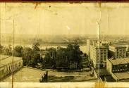 View, Mounted Aerial of Little Rock Showing Old State House