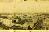 View, Mounted Aerial of Little Rock Showing Old State House