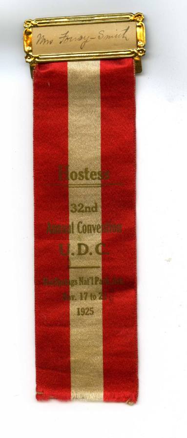 Badge, U.D.C. 32nd Annual Convention