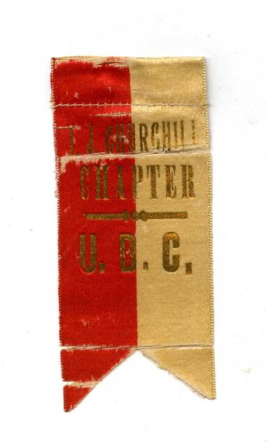 Badge/Ribbon, U.D.C. Churchill Chapter - 1928 U.C.V. Reunion