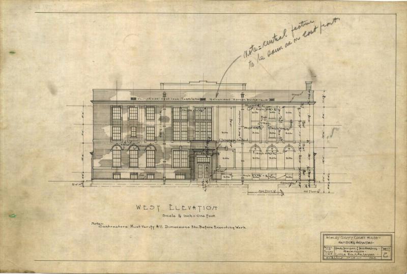 Drawing, Thompson Architectural - Ashley County Courthouse