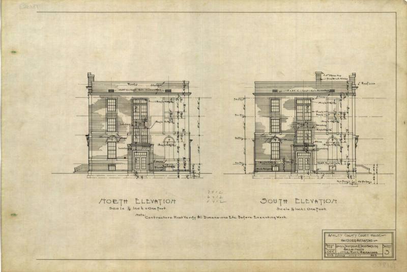 Drawing, Thompson Architectural - Ashley County Courthouse