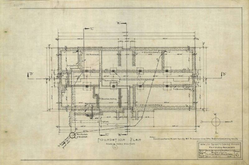 Drawing, Thompson Architectural - Ashley County Courthouse