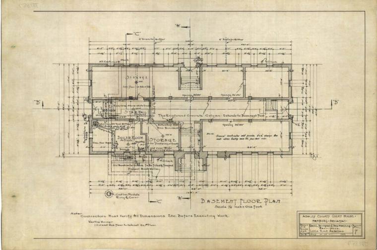 Drawing, Thompson Architectural - Ashley County Courthouse