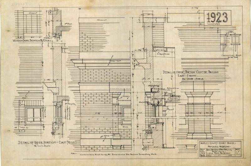 Drawing, Thompson Architectural - Ashley County Courthouse