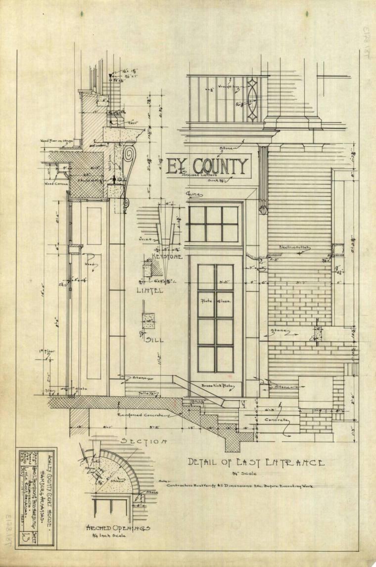 Drawing, Thompson Architectural - Ashley County Courthouse