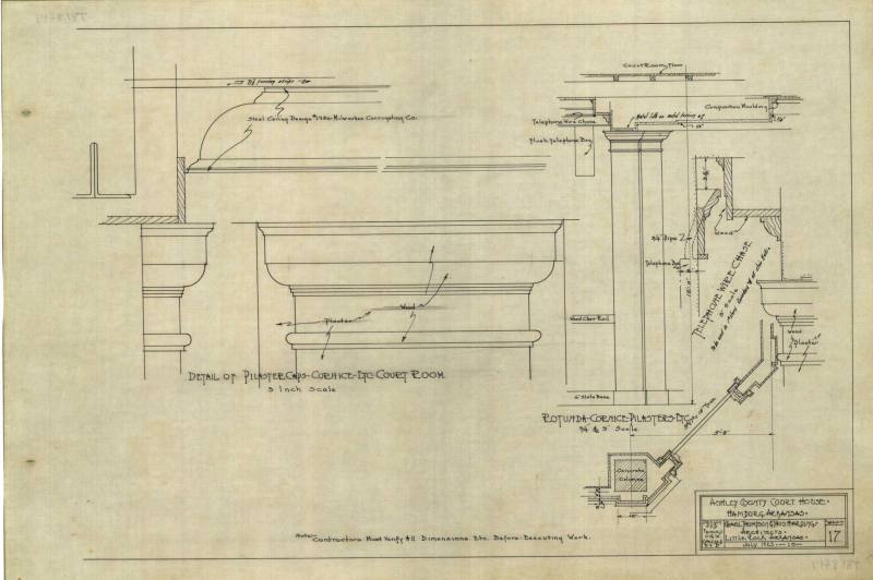 Drawing, Thompson Architectural - Ashley County Courthouse