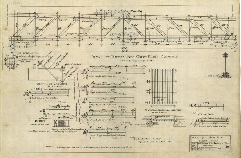 Drawing, Thompson Architectural - Ashley County Courthouse