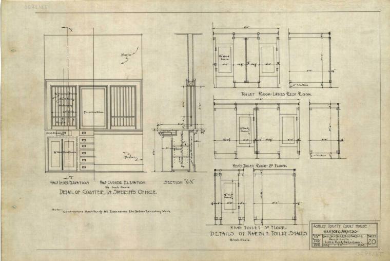 Drawing, Thompson Architectural - Ashley County Courthouse