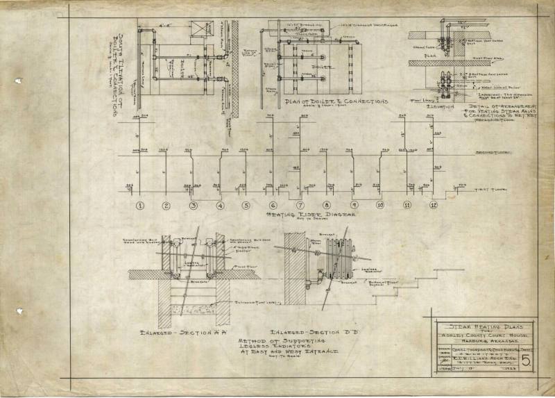 Drawing, Thompson Architectural - Ashley County Courthouse