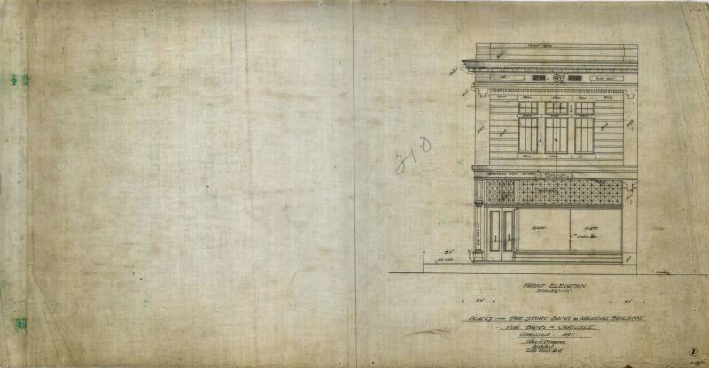 Drawing, Thompson Architectural - Carlisle Bank & Masons Bldg.