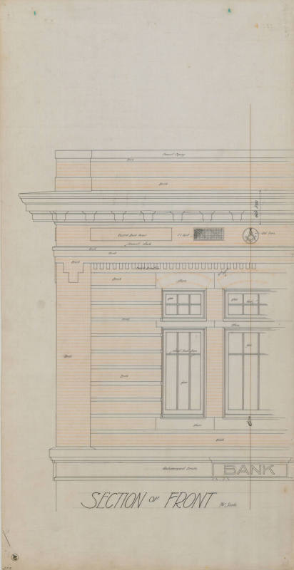 Drawing, Thompson Architectural - Carlisle Bank & Masons Bldg.