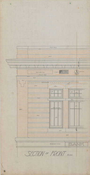 Drawing, Thompson Architectural - Carlisle Bank & Masons Bldg.