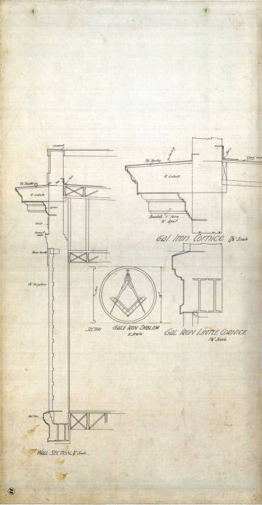 Drawing, Thompson Architectural - Carlisle Bank & Masons Bldg.