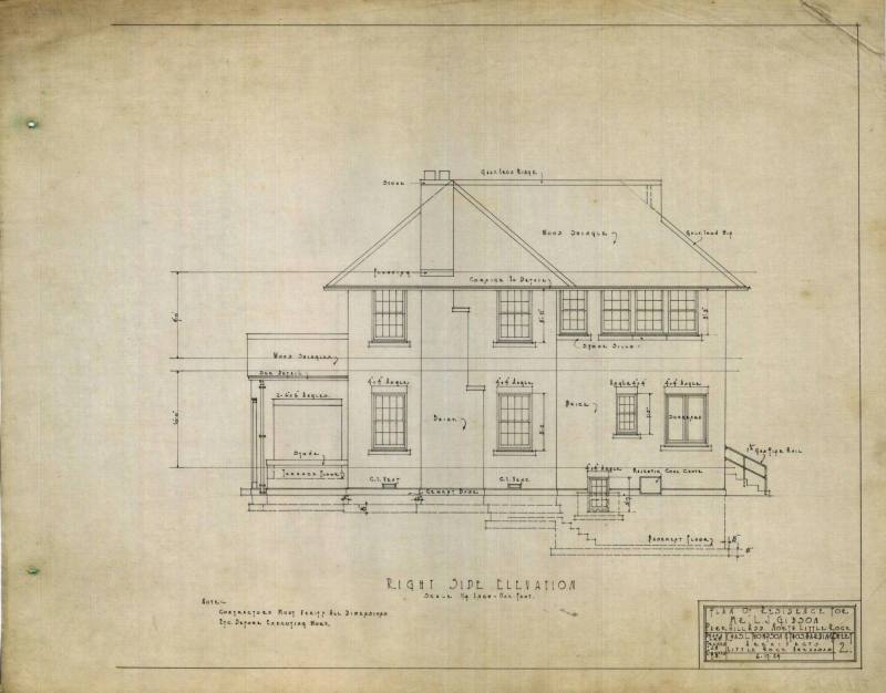 Drawing, Thompson Architectural - L.G. Gibson, North Little Rock