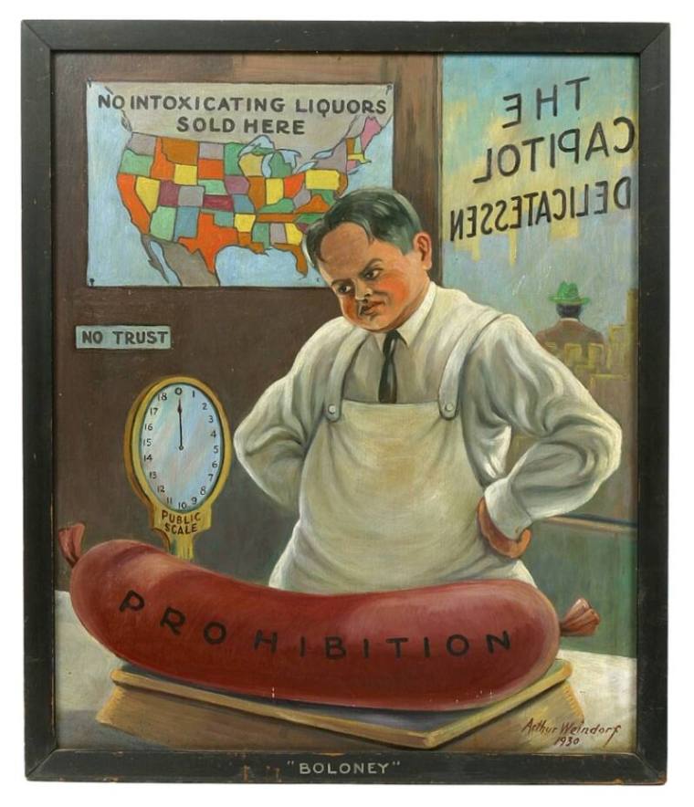 Painting, Prohibition - Herbert Hoover