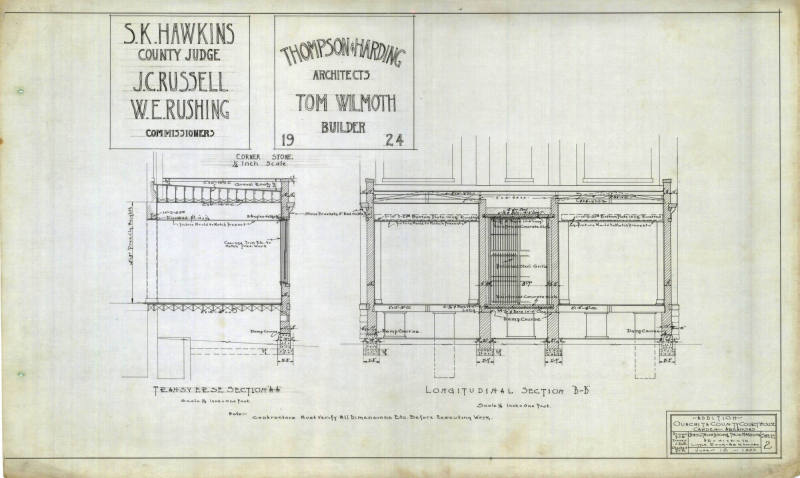 Drawing, Thompson Architectural - Ouachita Co. Courthouse