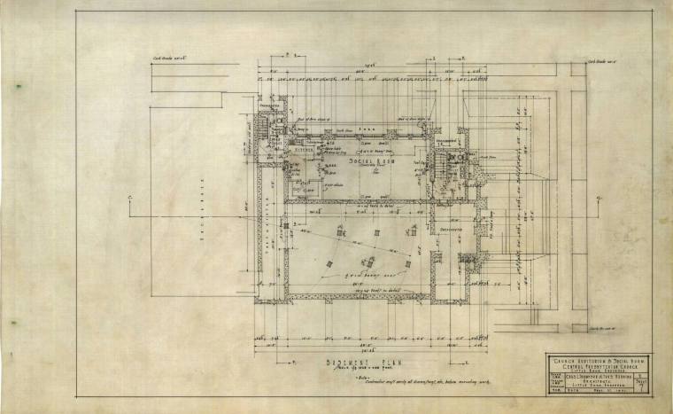 Drawing, Thompson Architectural - Central Presb. Church, Little Rock