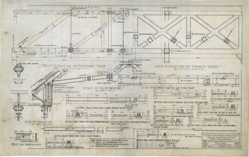 Drawing, Thompson Architectural - Central Presb. Church, Little Rock