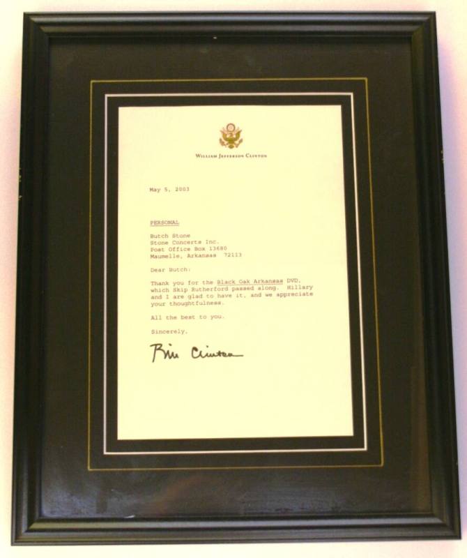 Letter, Bill Clinton to Butch Stone