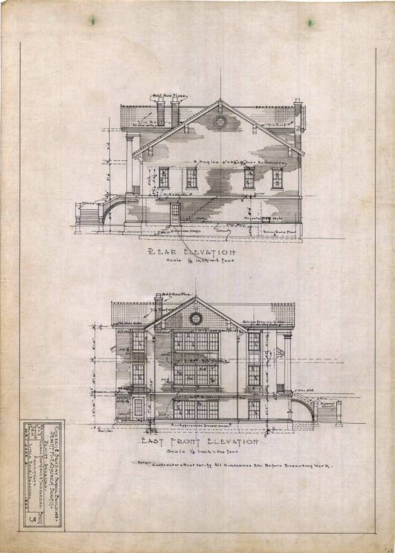 Drawing, Thompson Architectural - Dewitt Methodist Episcopal Church