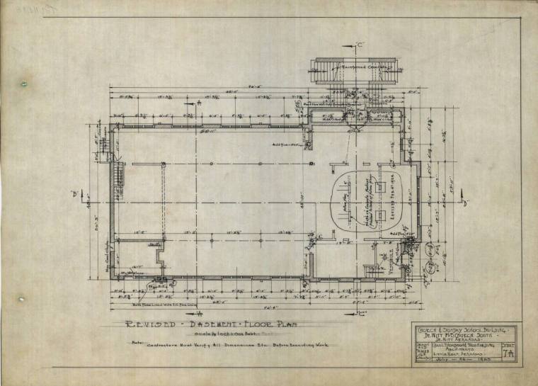 Drawing, Thompson Architectural - Dewitt Methodist Episcopal Church