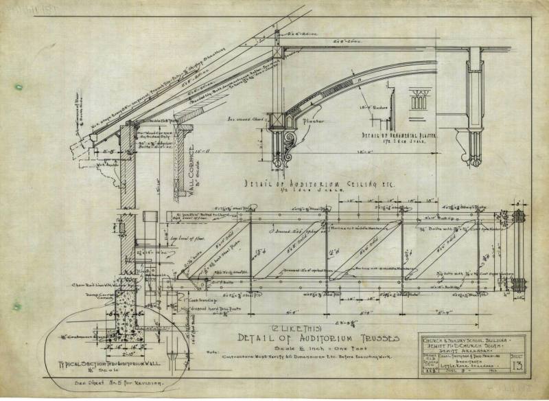 Drawing, Thompson Architectural - Dewitt Methodist Episcopal Church