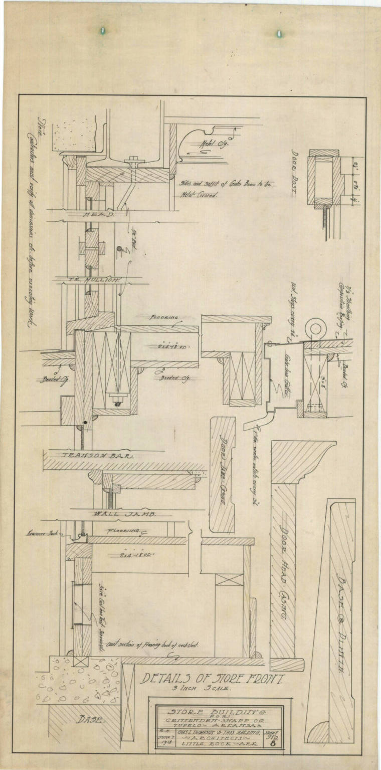 Drawings, Thompson Architectural - Crittendon & Snapp, Tupelo