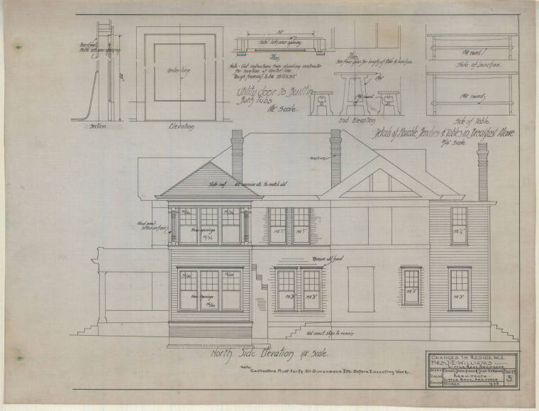 Drawing, Thompson Architectural - Mrs. J.E. Williams