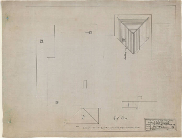 Drawing, Thompson Architectural - Mrs. J.E. Williams