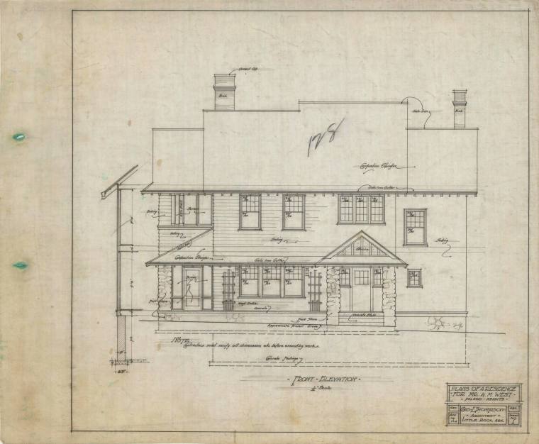 Drawing, Thompson Architectural - A.M. West, Little Rock