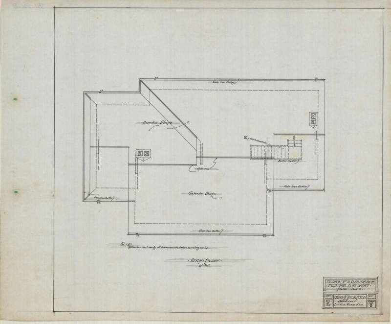 Drawing, Thompson Architectural - A.M. West, Little Rock